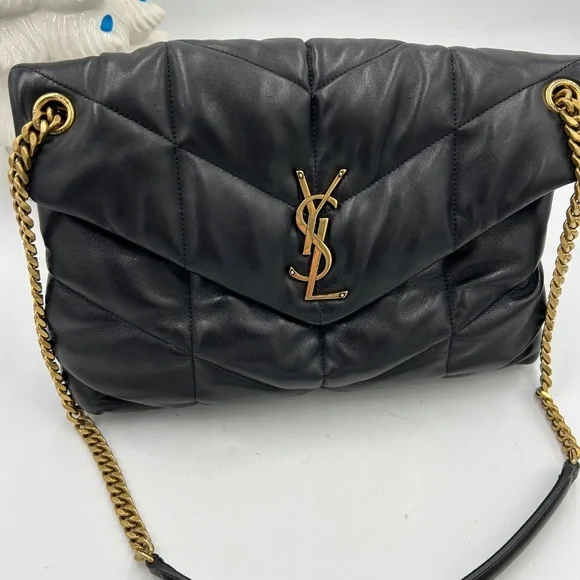 Saint Laurent Lou medium puffer shoulder bag made in Italy - Picture 2 of 16